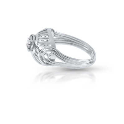 Ring in white gold with a solitaire brilliant