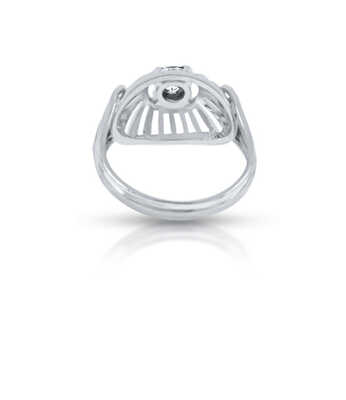 Ring in white gold with a solitaire brilliant
