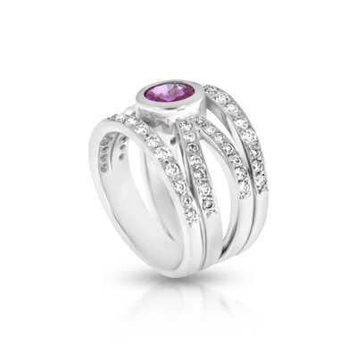 White gold slave bracelet with brilliants