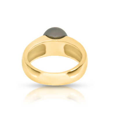 Ring in yellow gold with Tahiti pearl