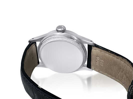 Rolex Vintage staal op leder 33.5 mm Aut